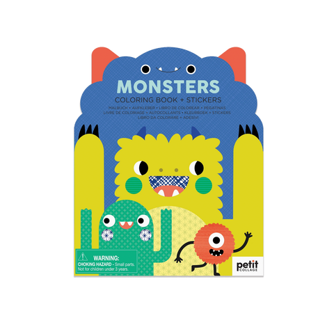 Petite Coloring Book with Stickers - Monsters