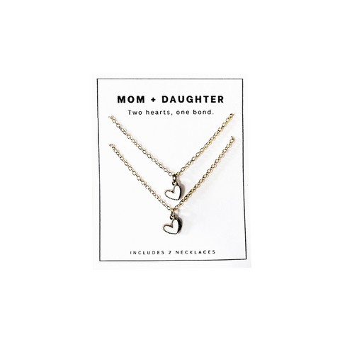 Mom + Daughter Necklace Set
