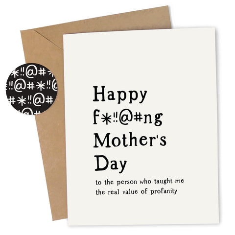Mother's Day Profanity Card