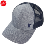 MN Silhouette Trucker Hat - Heathered Navy/Navy