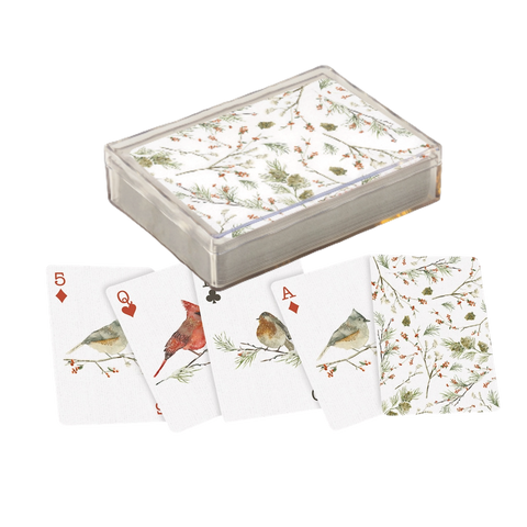 Winter Birds Playing Cards