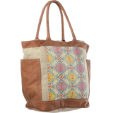 Upcycled Canvas Tote - Aztec