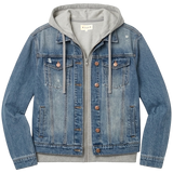 Hooded Zip Denim Jacket