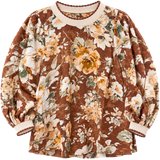 Rust & Olive Floral Blouse