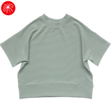 Boxy Ribbed Top - Dusty Green