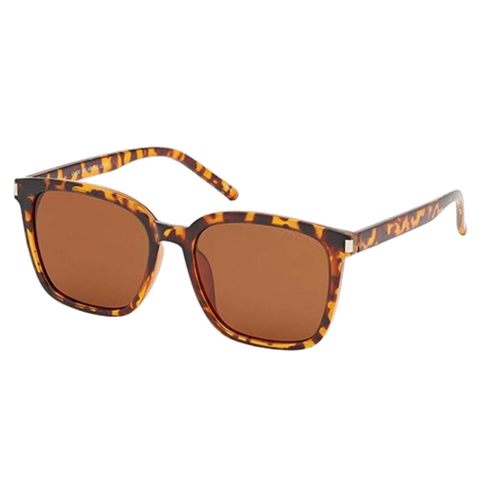 Large Square Polarized Sunglasses - Tortoise