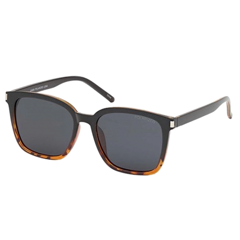 Large Square Polarized Sunglasses - Two-Tone