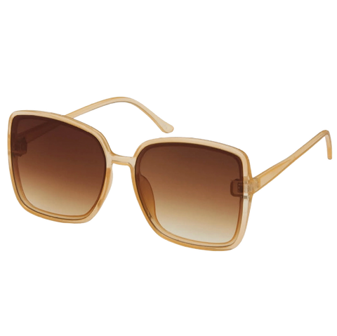 Oversized Square Sunglasses - Beige