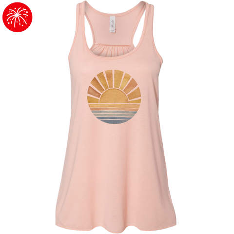 Watercolor Sun Racerback Tank