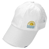 Waves & Rays Baseball Hat - White