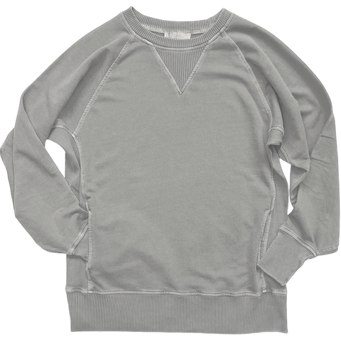 Vintage Pullover with Pockets - Sleet Grey