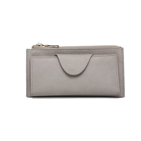 Snap-Closure Wallet - Grey