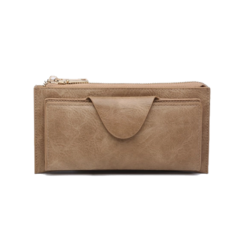 Snap-Closure Wallet - Taupe