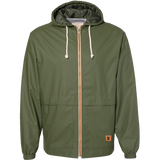 MN Genuine Leather Patch Rain Jacket