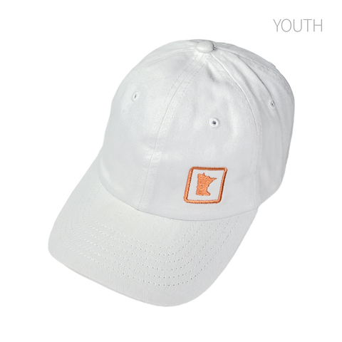 Youth MN Block Hat - White