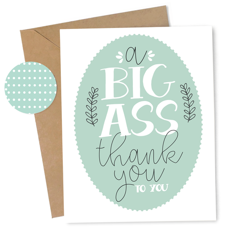 Big Ass Thank You Card