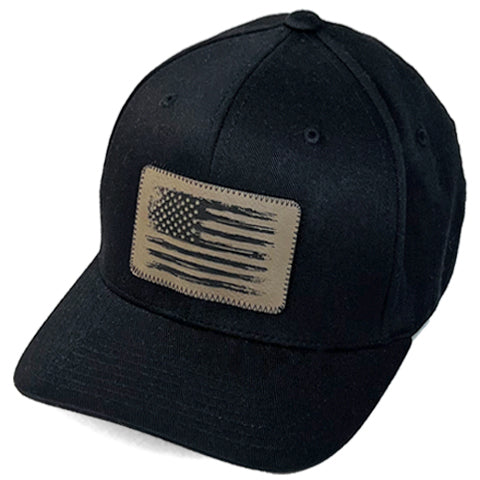 US Flag Flexfit Hat - Black