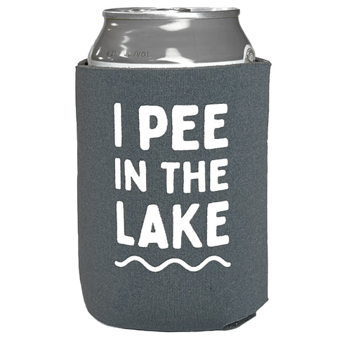I Pee in the Lake Koozie - Charcoal