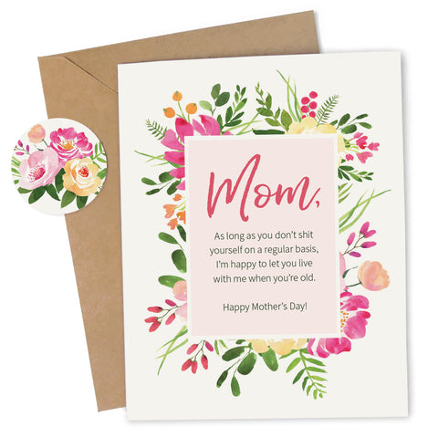 Mom Shit Yourself Card