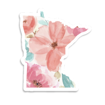 MN sticker - watercolor floral